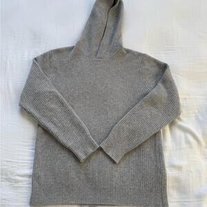 Vince Gray Cashmere Hooded Sweater